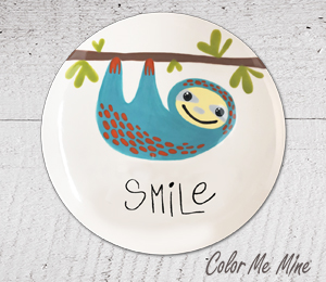 Huntsville Sloth Smile Plate