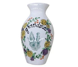 Huntsville Floral Handprint Vase