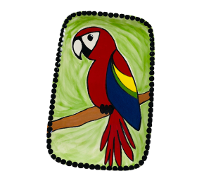 Huntsville Scarlet Macaw Plate