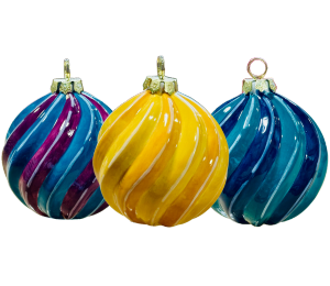 Huntsville Jewel Toned Spiral Ornament